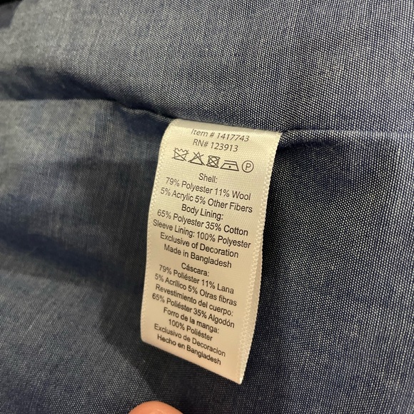 JACHS New York Fully Lined Wool Blend Shirt Jacket Gray Men's Collar XL - Picture 9 of 9